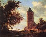 RUYSDAEL, Salomon van Tower at the Road F china oil painting reproduction